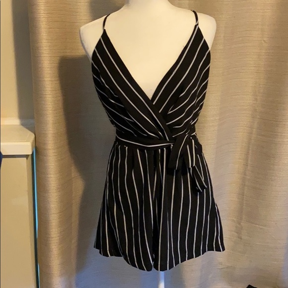 SOLD Black and white surplus romper - Picture 1 of 4